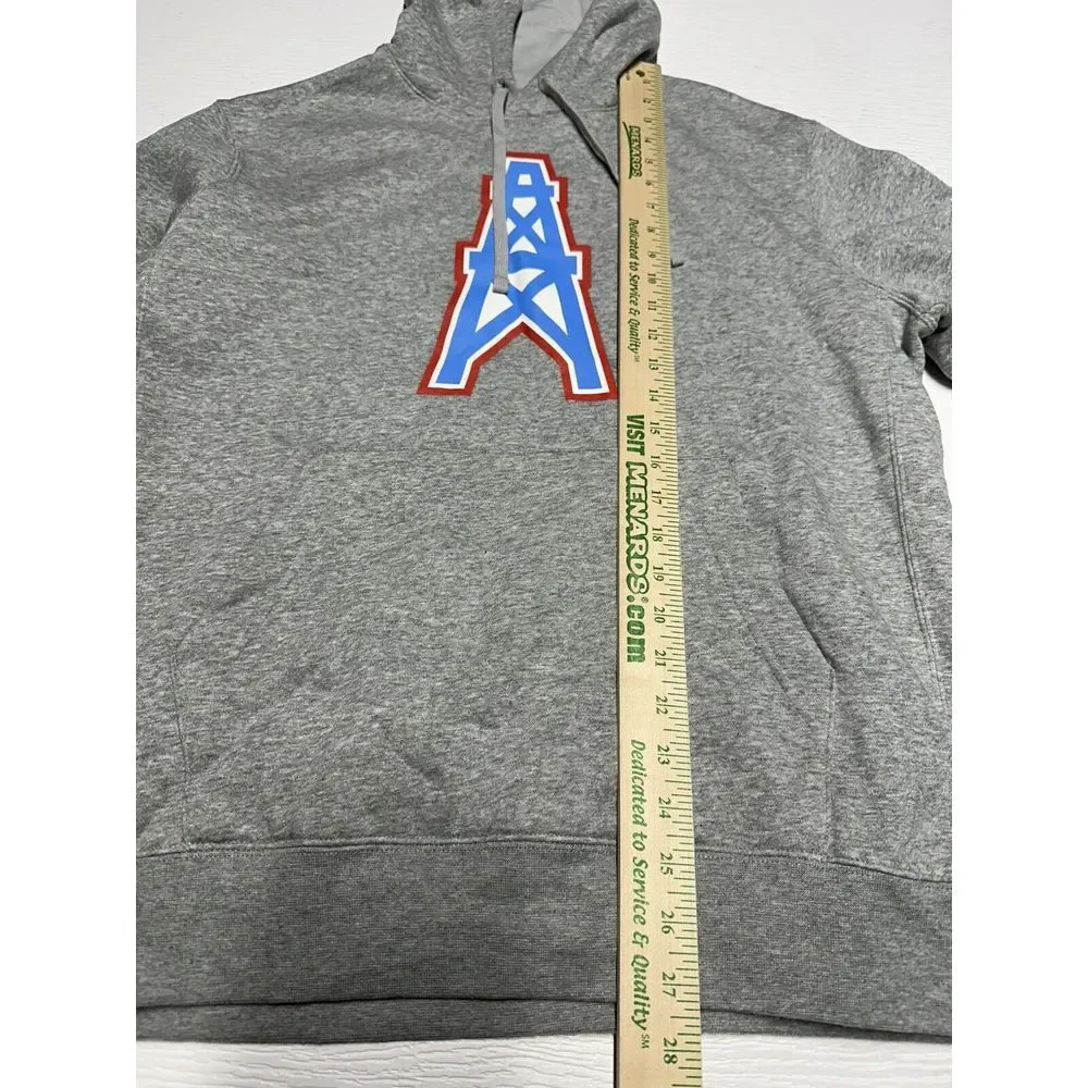 Nike Houston Oilers Hoodie Men's Size M Gray Rewind Club Fleece Tennessee Titans